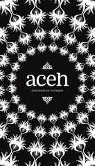 Decorative monocolor pattern Indonesian culture for background poster