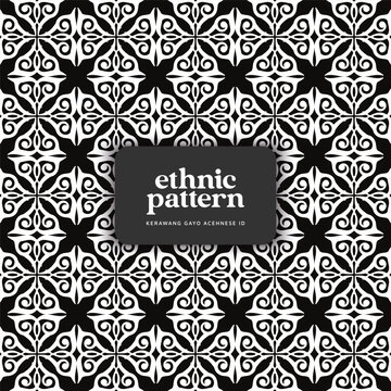 Decorative monocolor pattern Indonesian culture for background poster