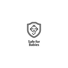 Safe for Babies vector icon