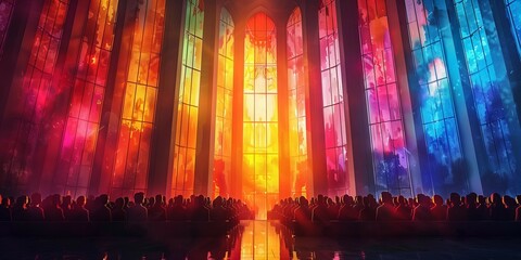Unity Through Music: Colorful Multifaith Choir Performance, generative ai