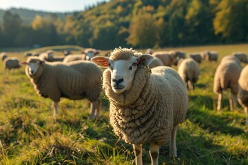 Obraz premium Sheep in the field 