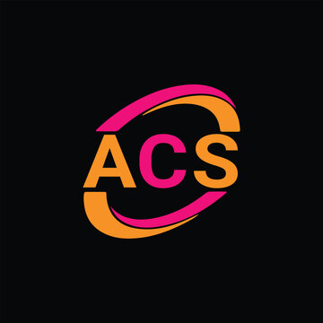 ACS financial logo design vector template