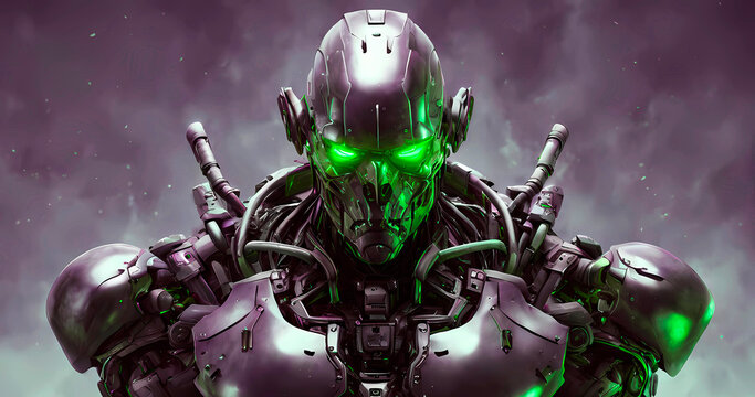 Abstract futuristic dark cyborg background