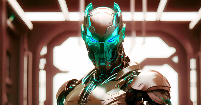 Abstract futuristic dark cyborg background