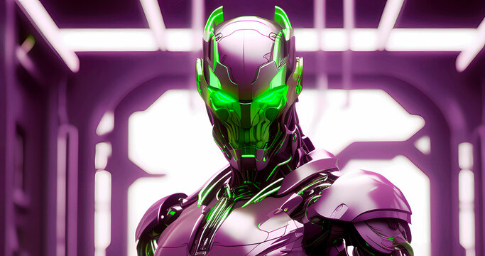 Abstract futuristic dark cyborg background