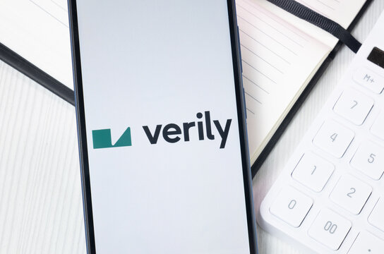 New York, USA - 30 June 2024: Verily Logo or Icon on Phone Screen
