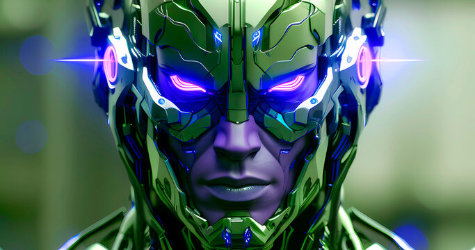Abstract futuristic dark cyborg background