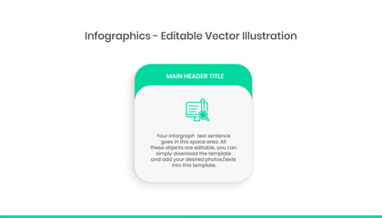 Obraz premium Infographics Design Template - Graph, Pie chart, workflow layout, squire diagram, brochure, report, presentation, web design Editable Vector illustration
