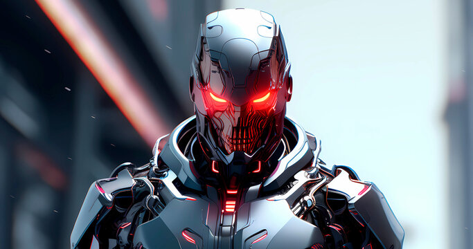 Abstract futuristic dark cyborg background