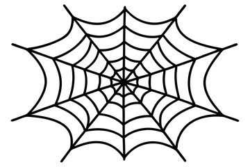 Spiderweb line art vector art illustration