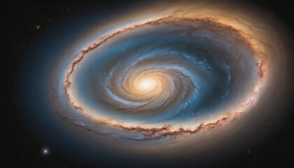 A celestial tapestry of whirlwind clouds in the cosmic expanse