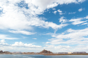 blue sky on the water