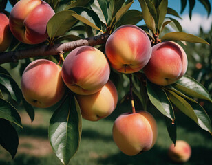 Sweet and appetising apples in a sunny orchard, Słodkie i apetyczne jabłka w słonecznym sadzie