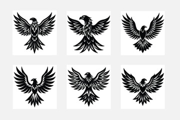 Obraz premium set of silhouettes of wings