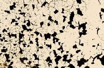 abstract background of old cracked surface on black background