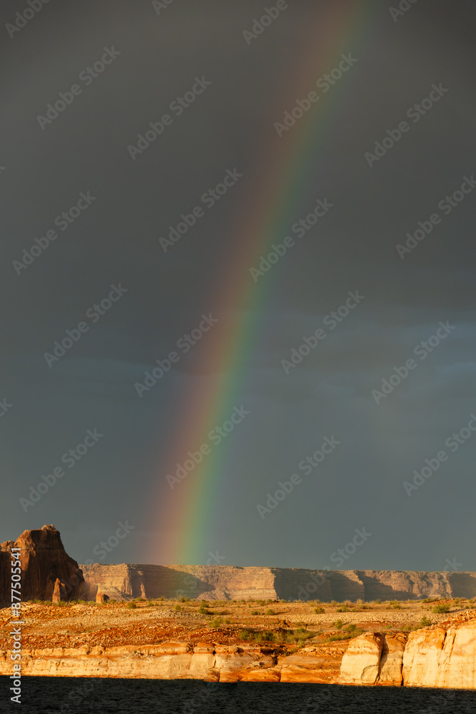 Poster a rainbow in lake powell