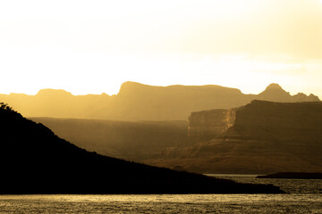 sunset in the mountains