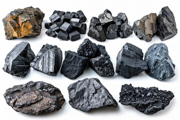 Diverse Collection of Coal and Mineral Samples