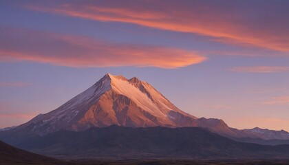 Fototapeta premium Majestic mountain range bathed in the golden hour light