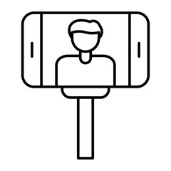 Vlogger Vector Line Icons