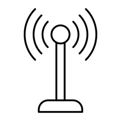 Wireless Network Vector Line Icons