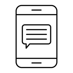 Online Communication Vector Line Icons