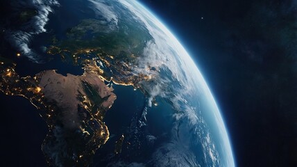 Fototapeta premium earth from the space background photo