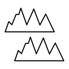 Mountains Vector Line Icon