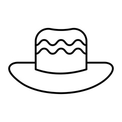 Hat Vector Line Icon