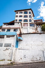 A typical cozy area in the town of Guapulo, Ecuador. This town is near by the capital Quito. Taken on a sunny morning.