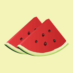 Watermelon slice. Watermelon ripe cartoon icon vector design illlustration wallpaper background