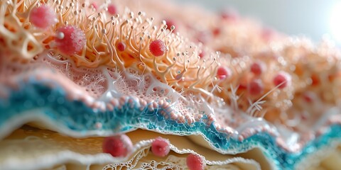 High-Resolution CGI of Sweat Glands and Skin Texture, generative ai