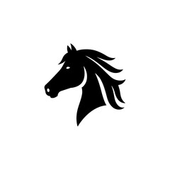 Horse head silhouette design vector eps