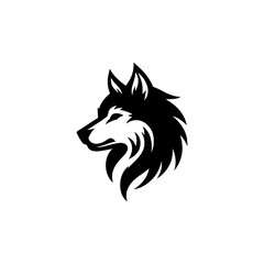 Wolf vector silhouette illustration