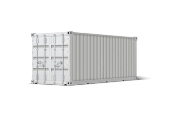 Standard loaded iron closed gray container with shadow.