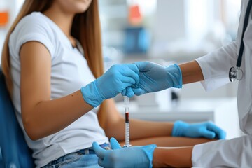 Medical Professional Drawing Blood from a Patient