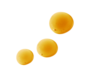 Face serum drops smear isolated on transparent background. Abstract vitamin c beauty serum for design.