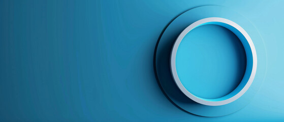 A minimalistic photograph featuring concentric circles with varying shades of blue, evoking a sense of calm and modernity.