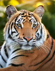 Fototapeta premium Bengal tiger jumping. Bengal tigers are one of the biggest subspecies of cats roaming the Earth today. The majority of these tigers sport yellow to light orange coats with brown to black stripes.