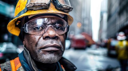 Fototapeta premium Safety at work Construction workers protective gear