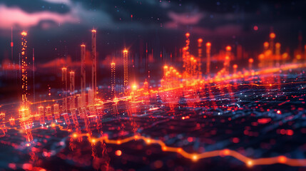 Obraz premium Type of abstract digital background