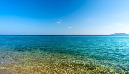 Obraz premium Blue sea and blue sky