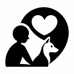 silhouette of a person with a cat