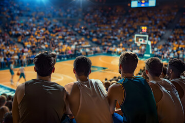 fans watching a basketball game