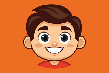 Cute 2D Cartoon Face Animation Vector EPS, Playful Character Design, Digital Drawing for Animation Projects
