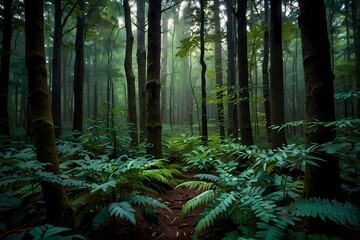 forest in the morning