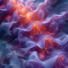Fototapeta premium Neon Fluid Paint Explosion