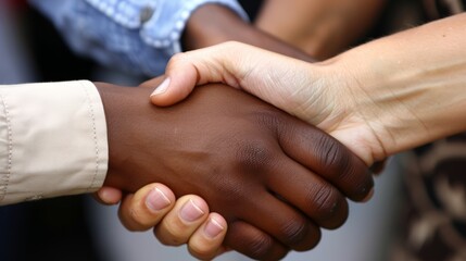 Two men shake hands in a business meeting