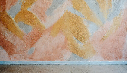 wall texture with white shabby stucco, plaster. Red and white brickwall background, white stonewall surface. Plastered wall with white uneven stucco with cracks and damages.
