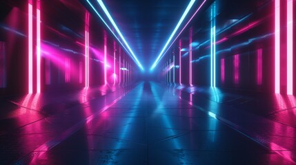 Neon-infused abstract black background design for underground event ambiance with a touch of atmosphere and simplicity.